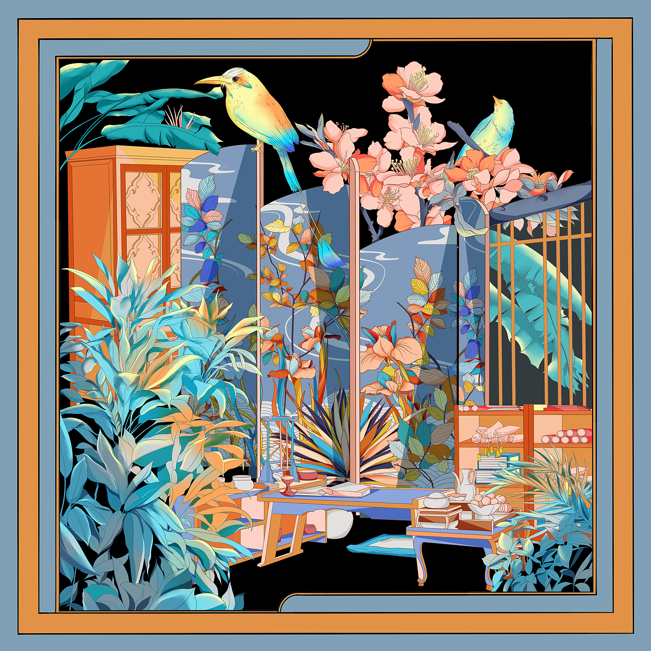 花朝（图ZMzA1NDA5OTI4） - 商业插画 - 站酷设计师恐高的奶芙原创素材 - 站酷ZCOOL