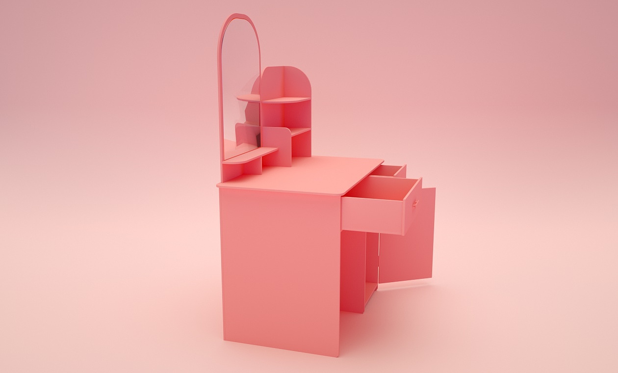 简易梳妆台-xpresso绑定-c4d模型