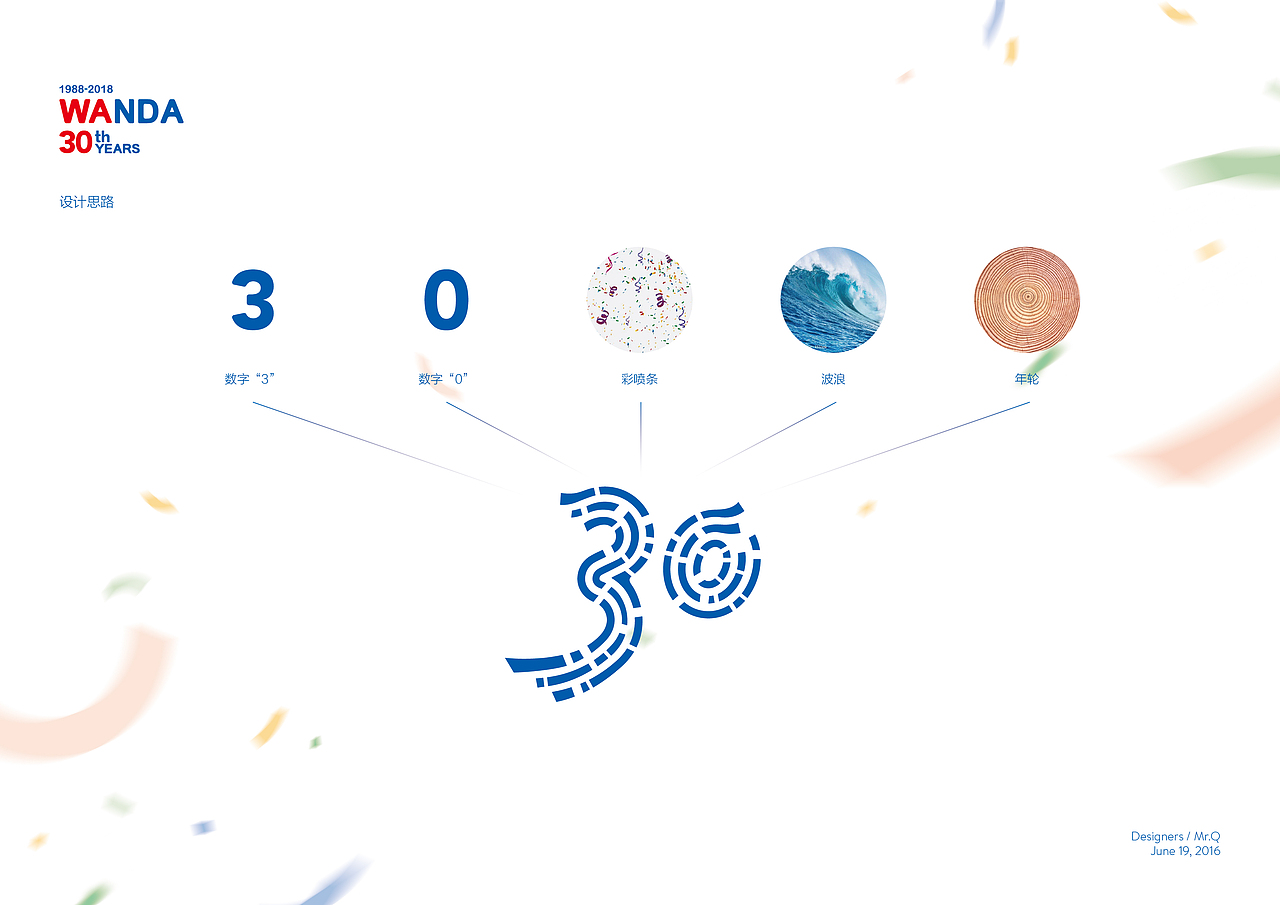 万达30周年logo设计（图ZNTE2OTAwOTI=） - Logo - 站酷设计师qtjasdf原创素材 - 站酷ZCOOL