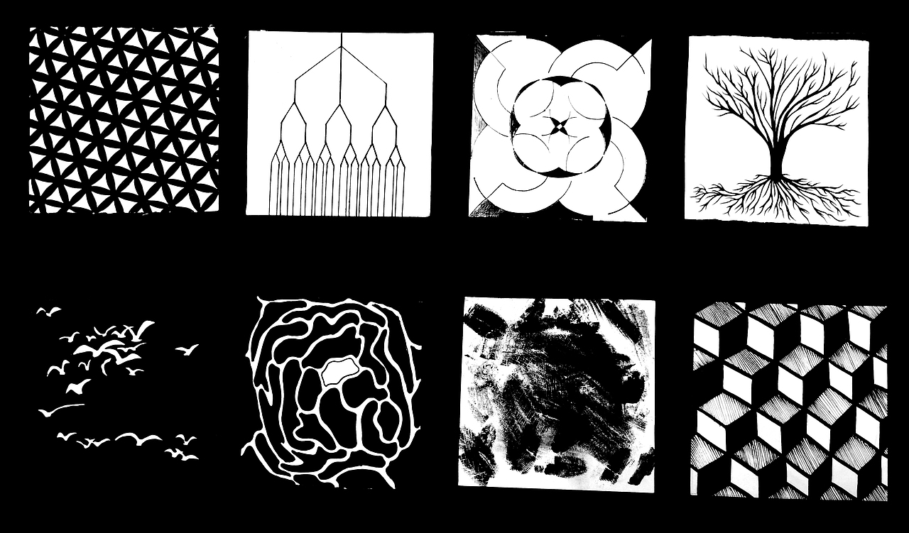 设计学类19-6班 骨骼练习 构成作业