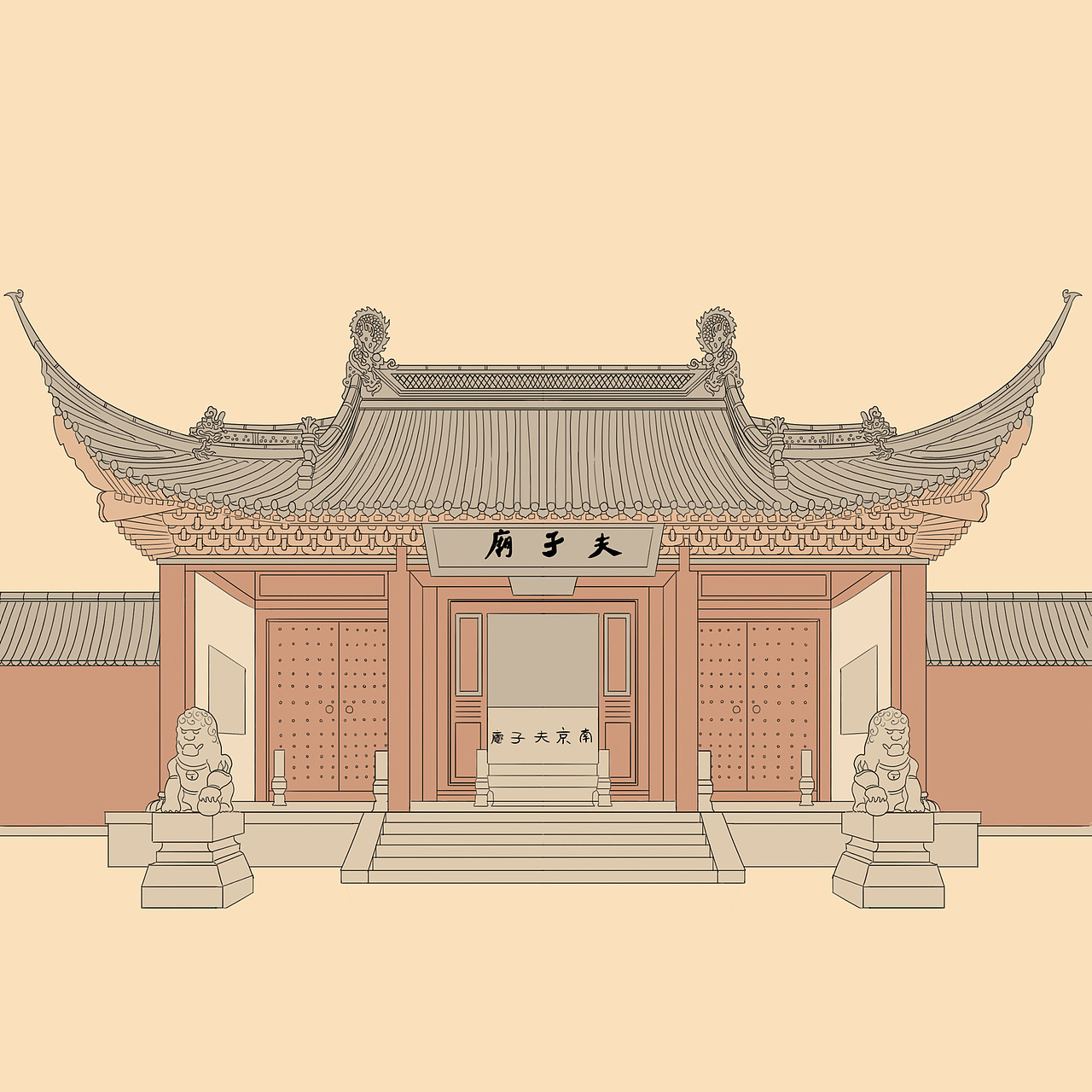古风建筑插画