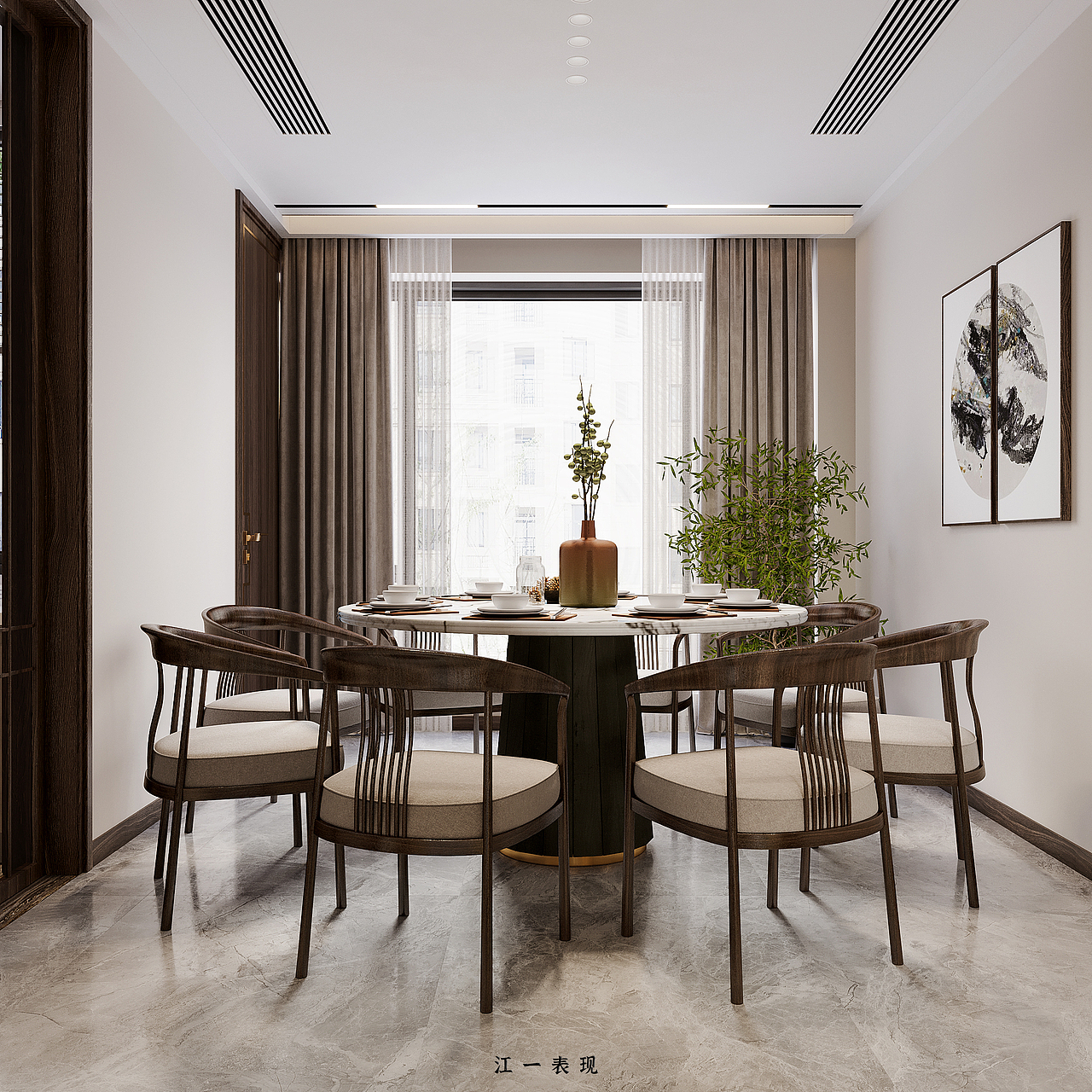 新中式家装（图ZMjg1MzA2Nzg0） - 家装设计 - 站酷设计师文孑表现原创素材 - 站酷ZCOOL