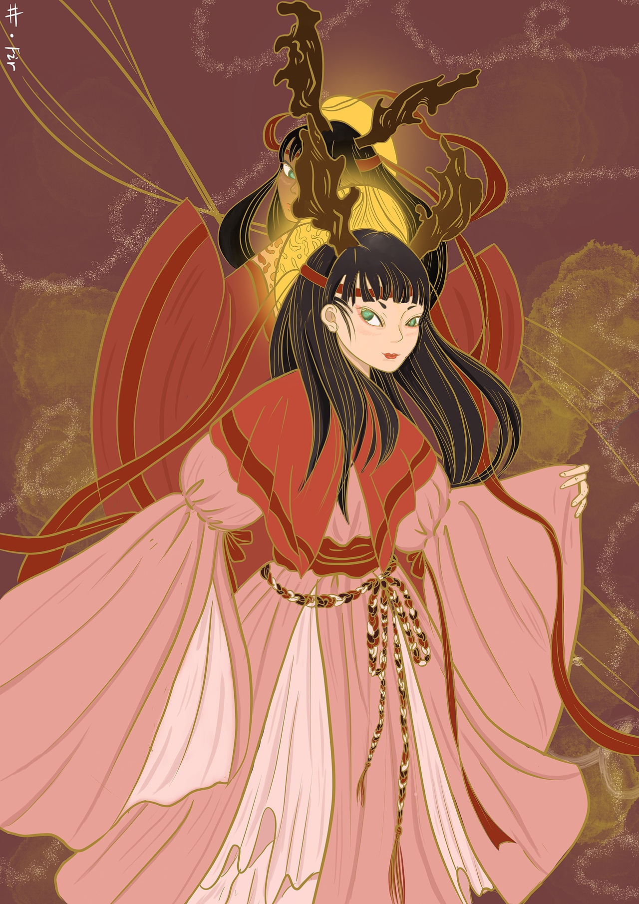 朱雀七星宿插画