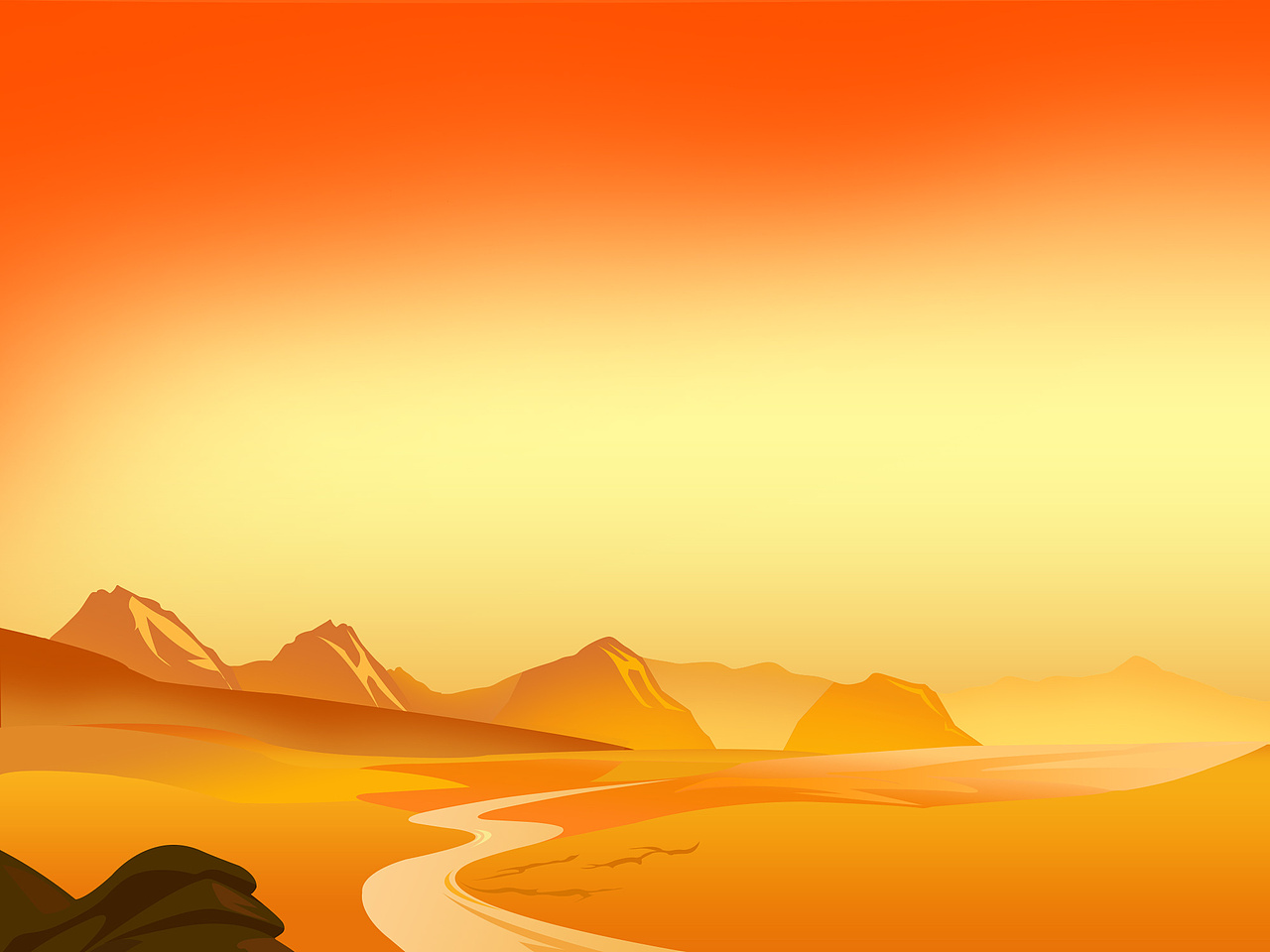 临摹-渐变插画夕阳景色步骤图