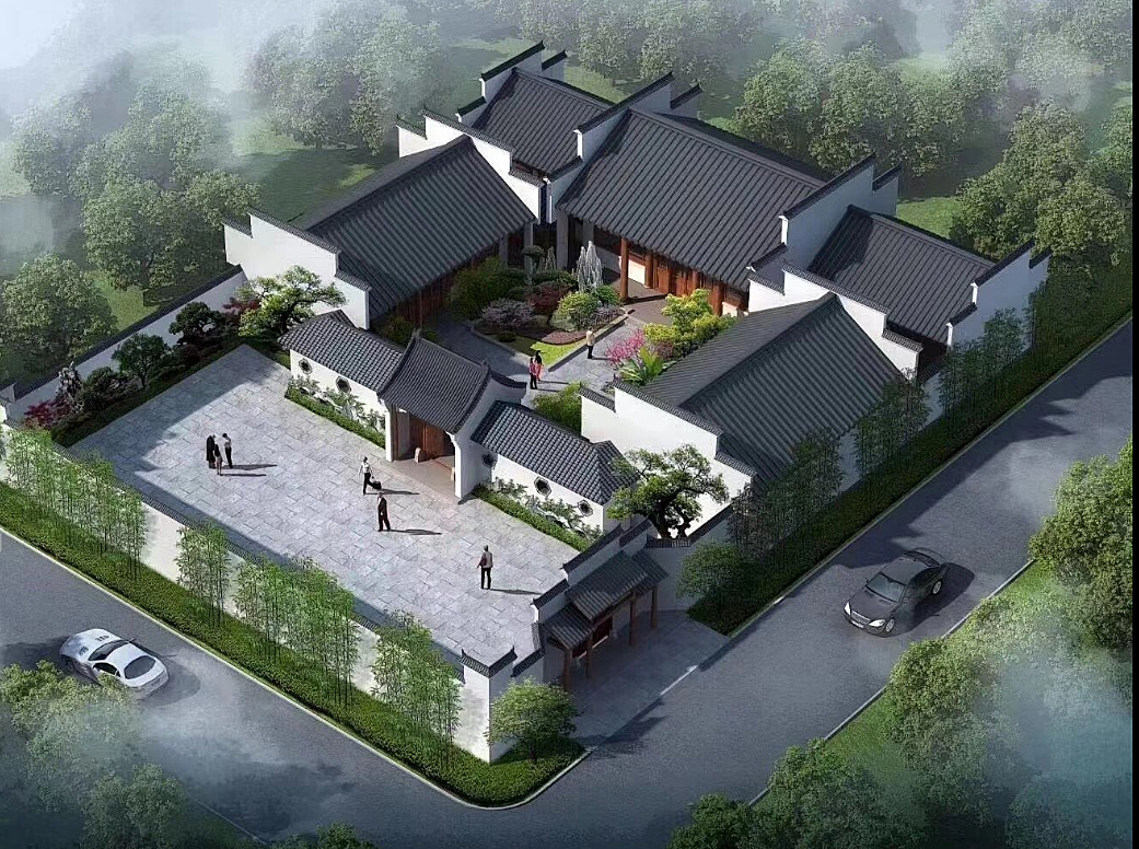 开间10米，新中式徽派二层自建别墅，造价20万，值得百年传承_农村