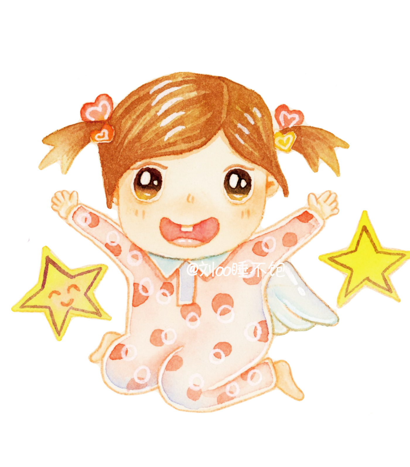 小天使|插画|创作习作|刘00睡不饱 - 原创作品 - 站酷 (zcool)