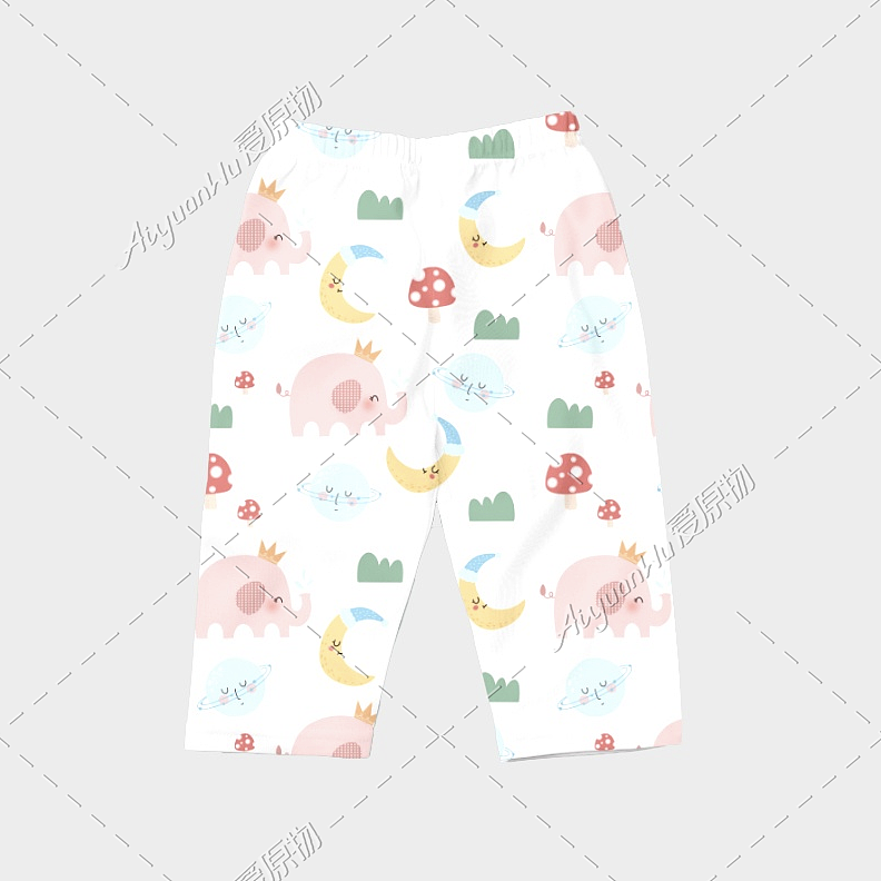 卡通大象和恐龙图案设计