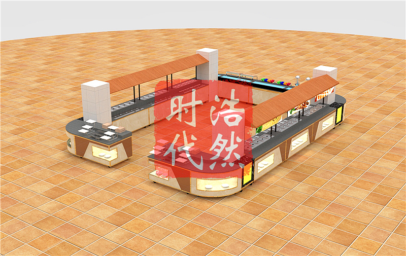 学校施工食堂自助餐台设计定制 自助取餐台定制