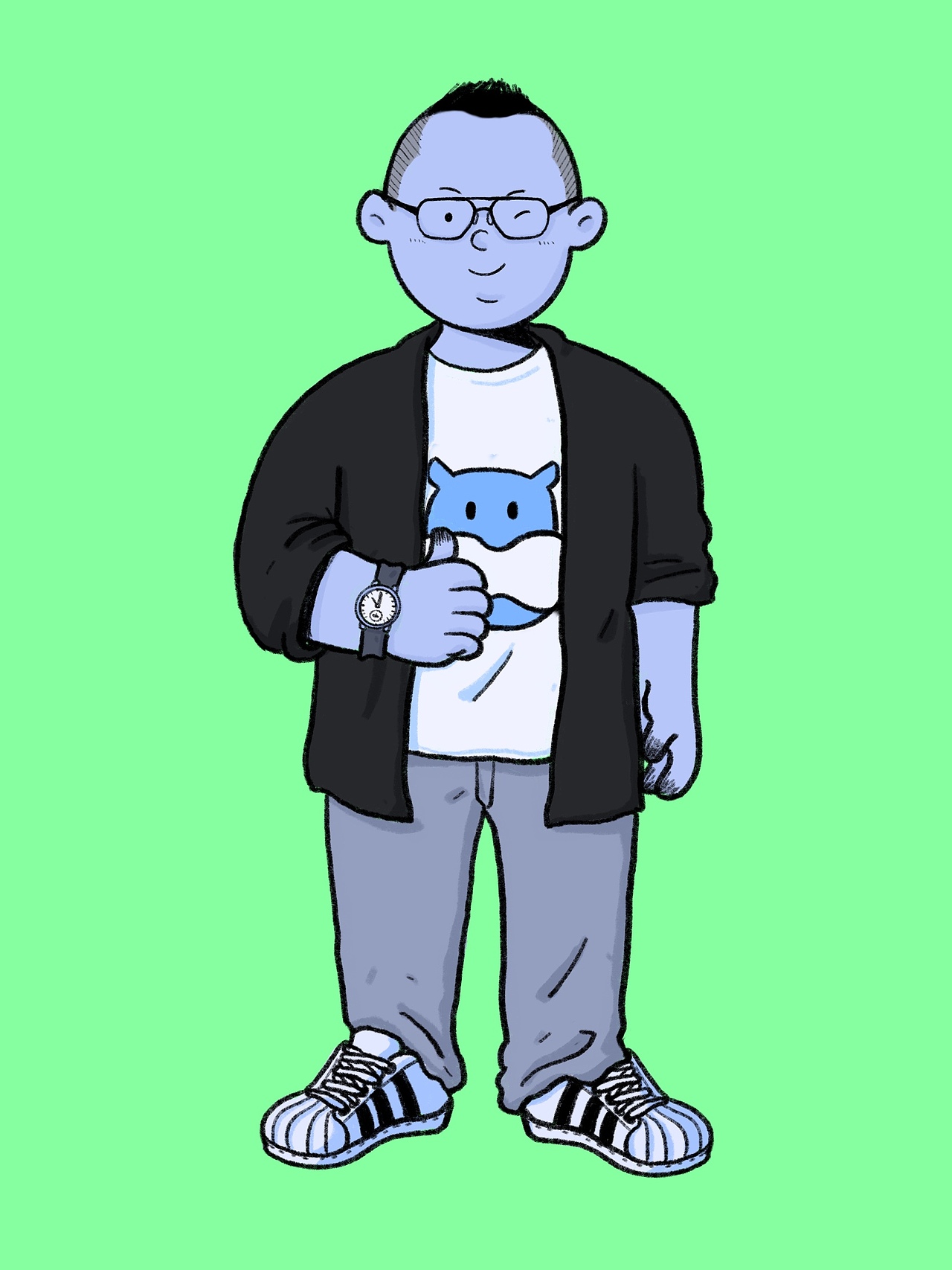 整理一下之前画的一组人物