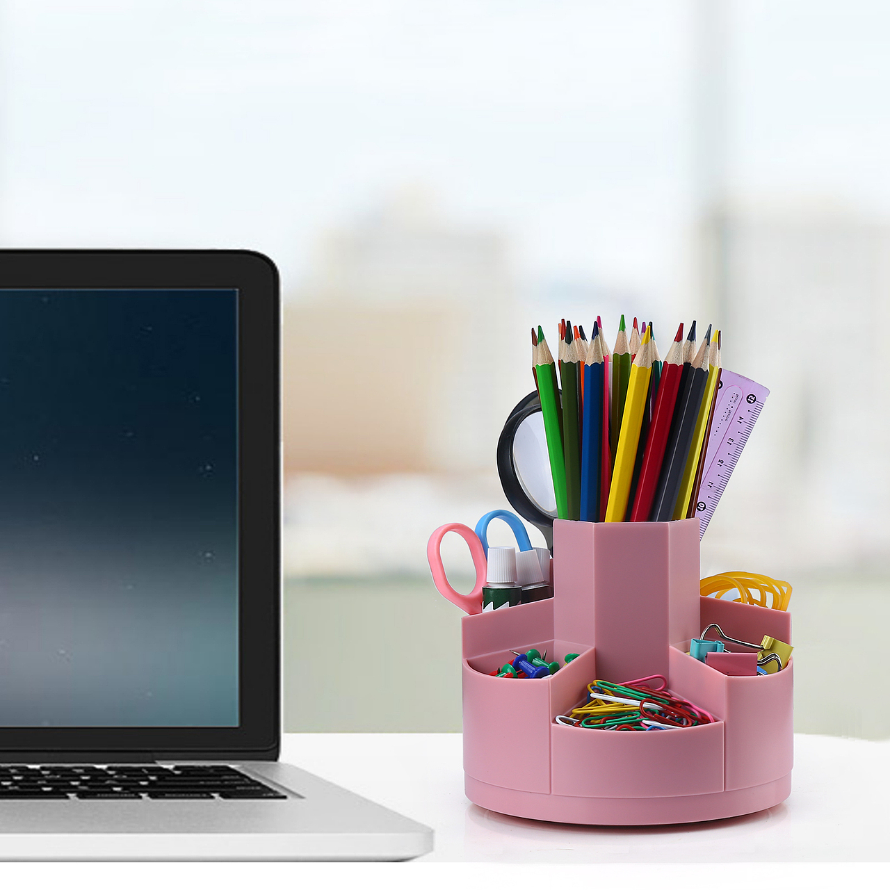 亚马逊产品摄影之办公产品塑料旋转笔筒