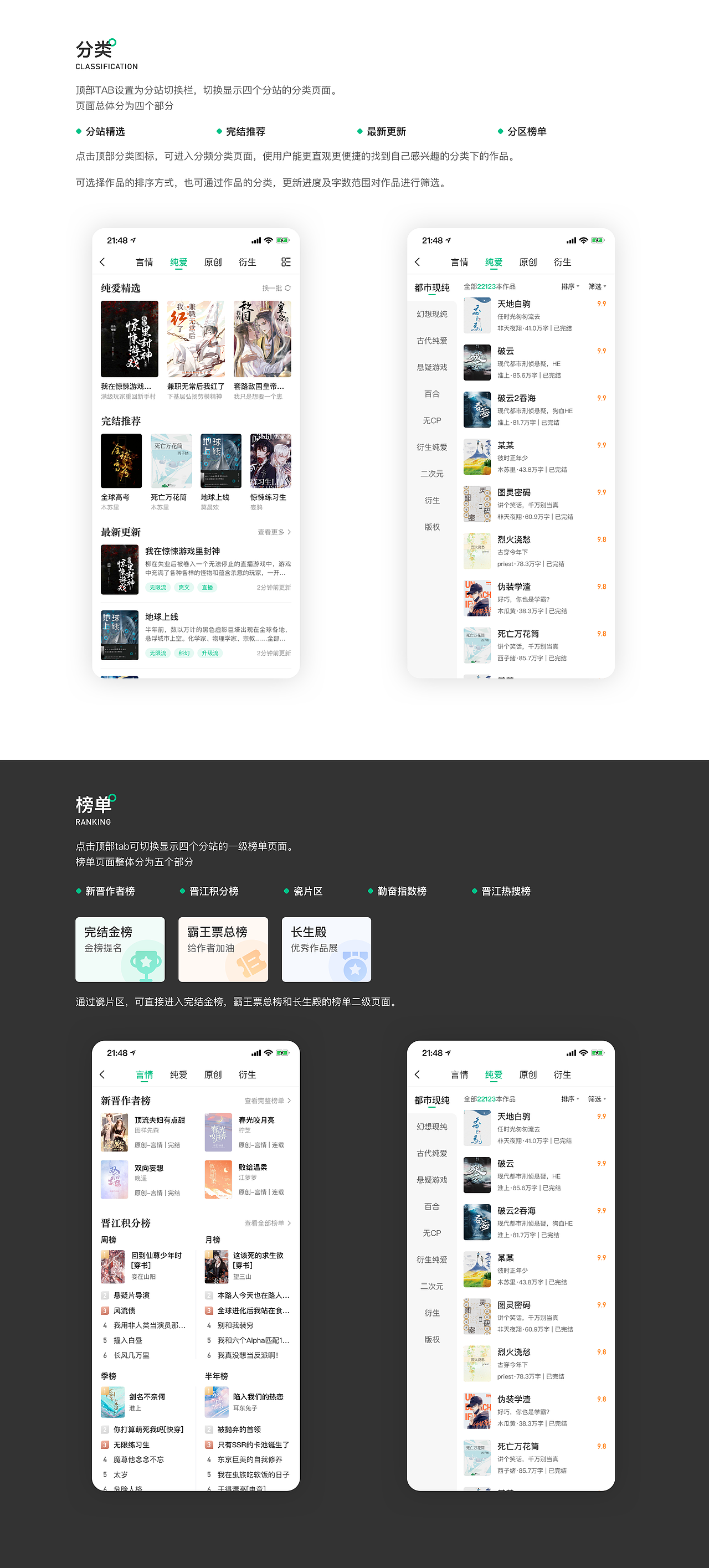 晋江文学阅读APP Redesign（图ZMjcwMTQ1OTQw） - APP界面 - 站酷设计师Aceboruchan原创素材 - 站酷ZCOOL