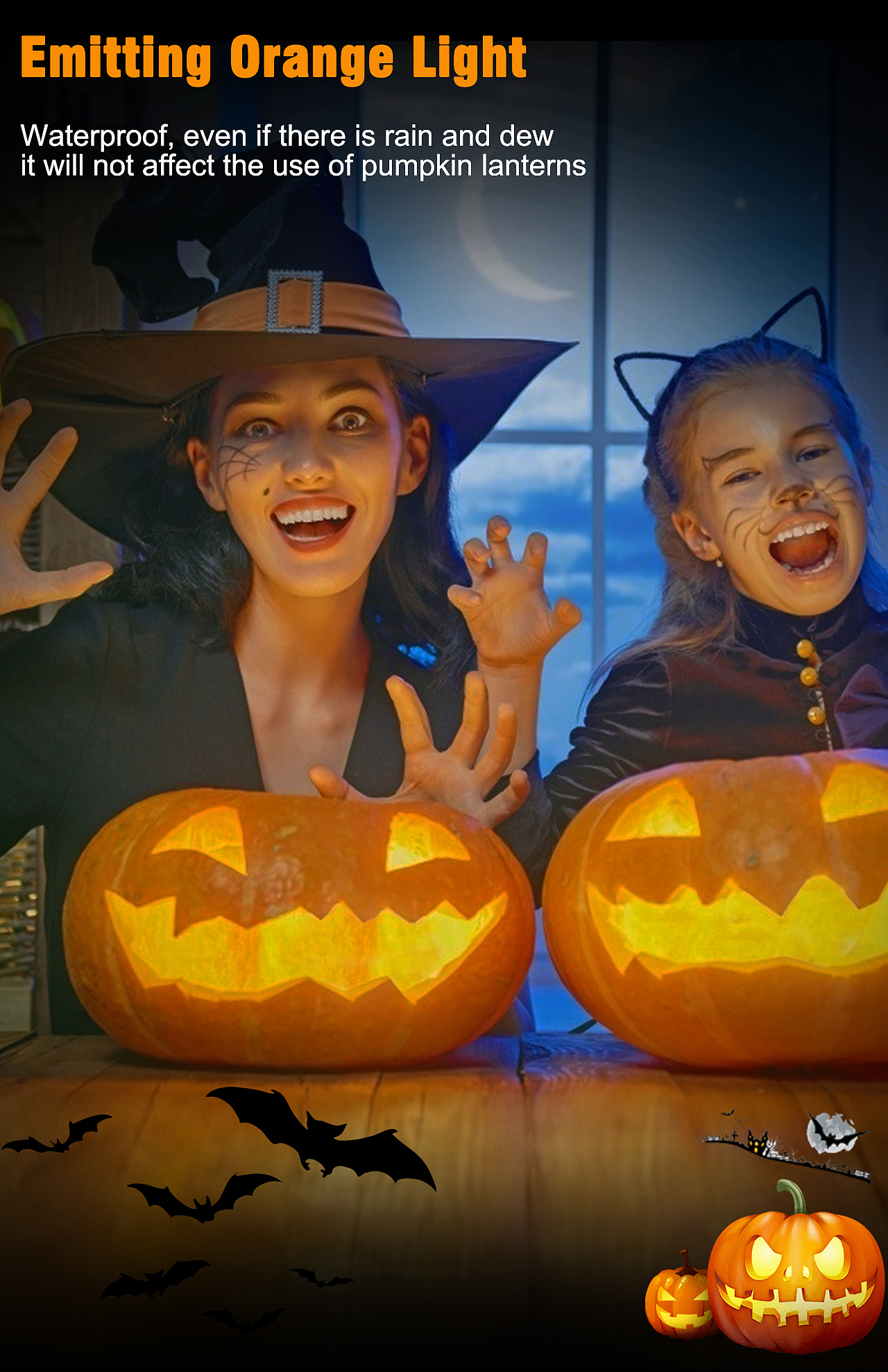 亚马逊-产品拍摄设计 南瓜灯 氛围灯LED灯万圣节圣诞节