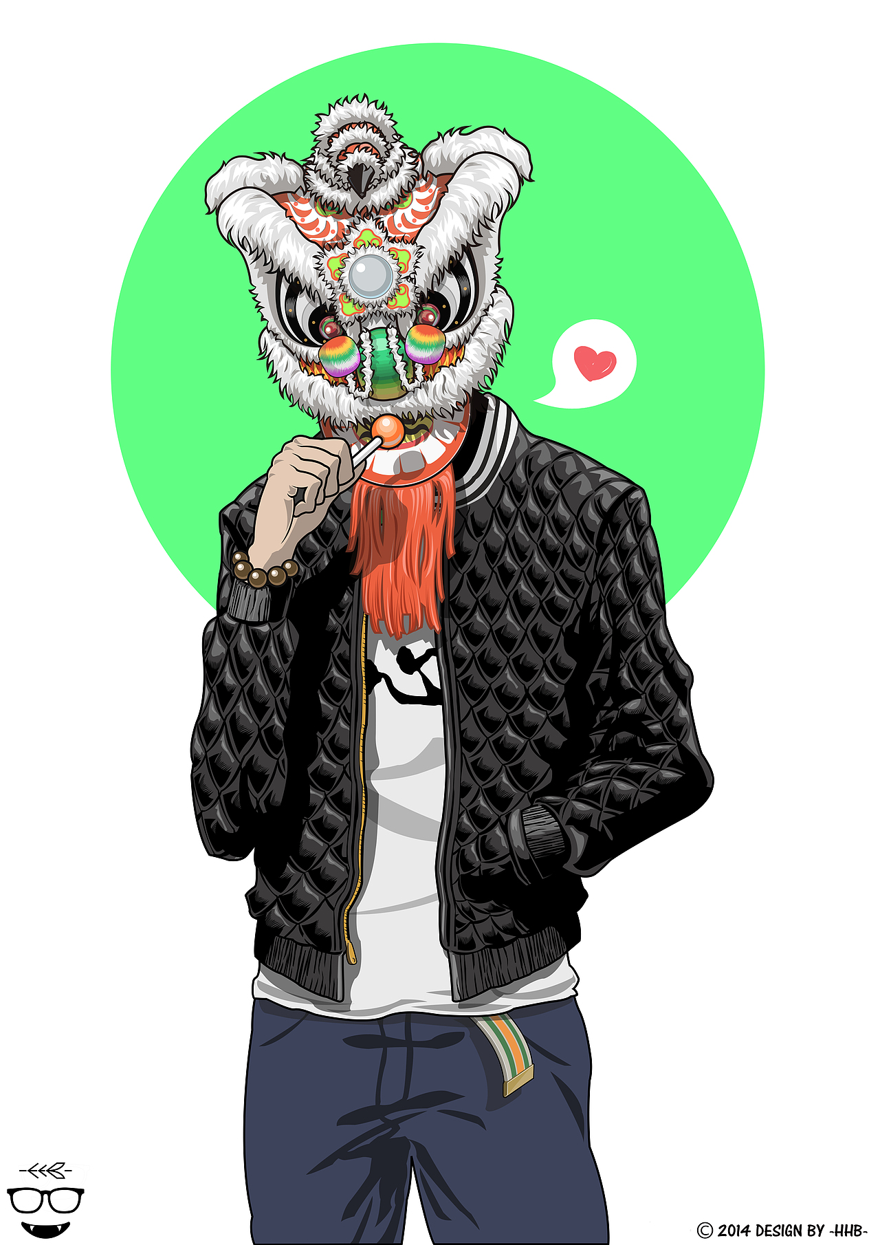 醒狮#矢量插画#