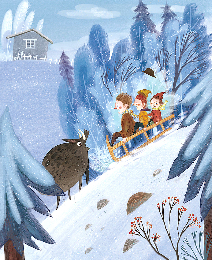 果麦文化《森林里的小木屋》（图ZMTM5NzI1OTk2） - 商业插画 - 站酷设计师亦心liane原创素材 - 站酷ZCOOL