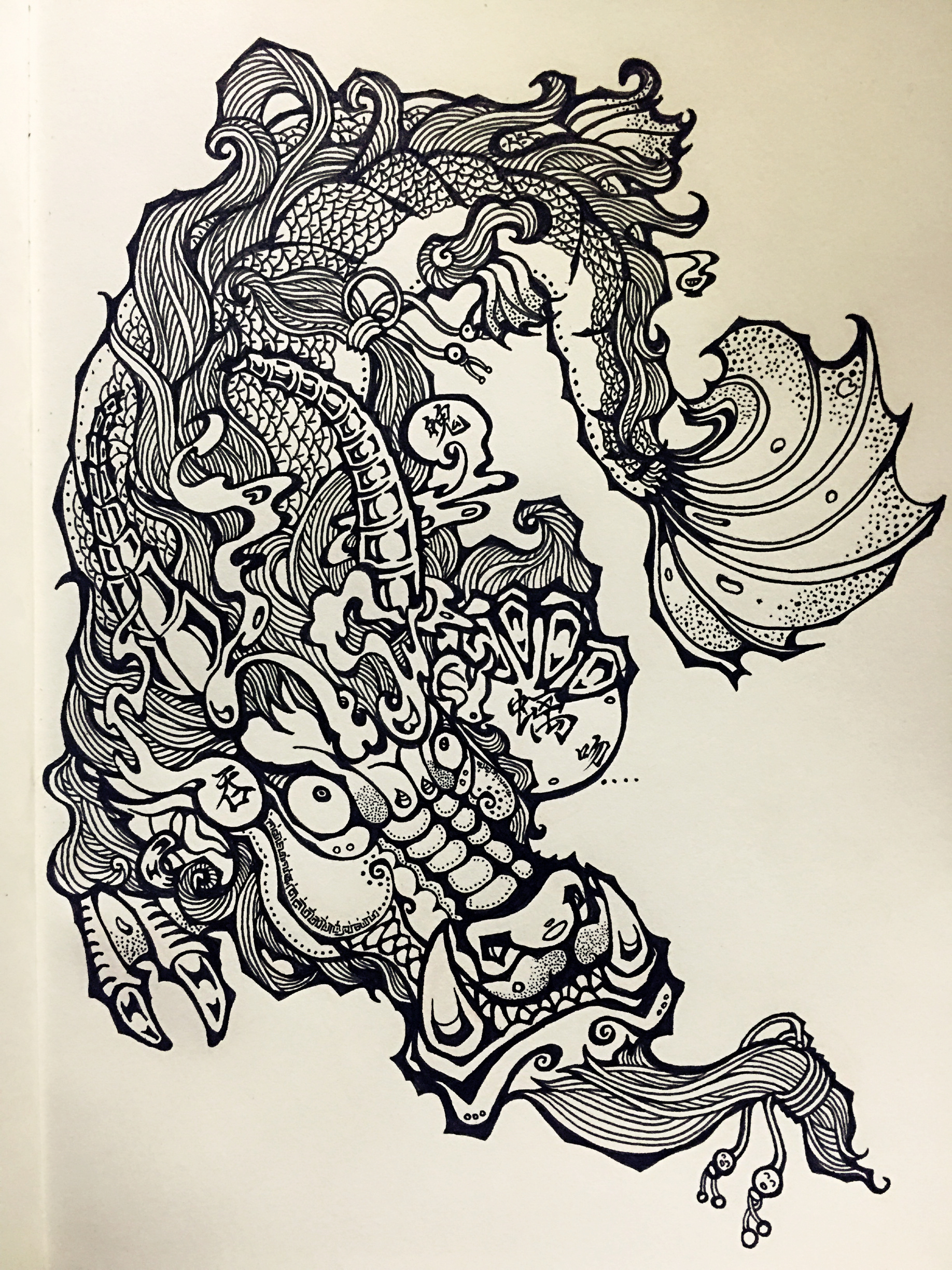 鸱吻(螭吻)|插画|新锐潮流插画|任蕙园 - 原创作品 - 站酷 (zcool)