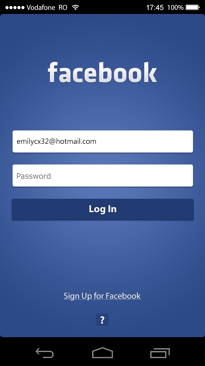 facebook login