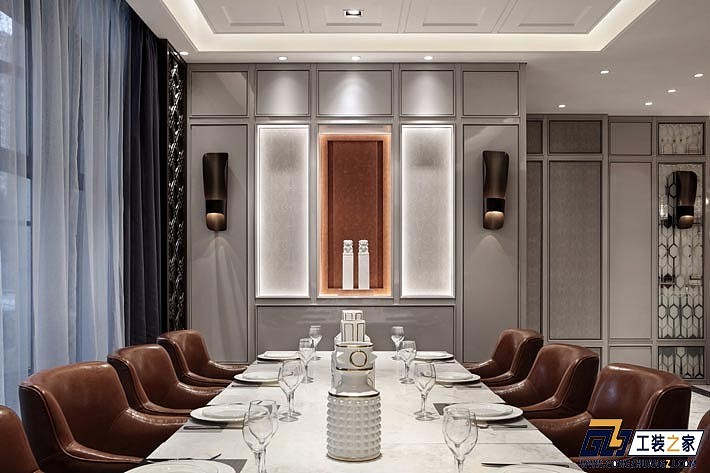 西安高端大氣餐廳裝修效果圖（圖ZMjIyNDU5NDI4） - 家裝設計 - 站酷設計師西安主題餐廳裝修原創(chuàng)素材 - 站酷ZCOOL