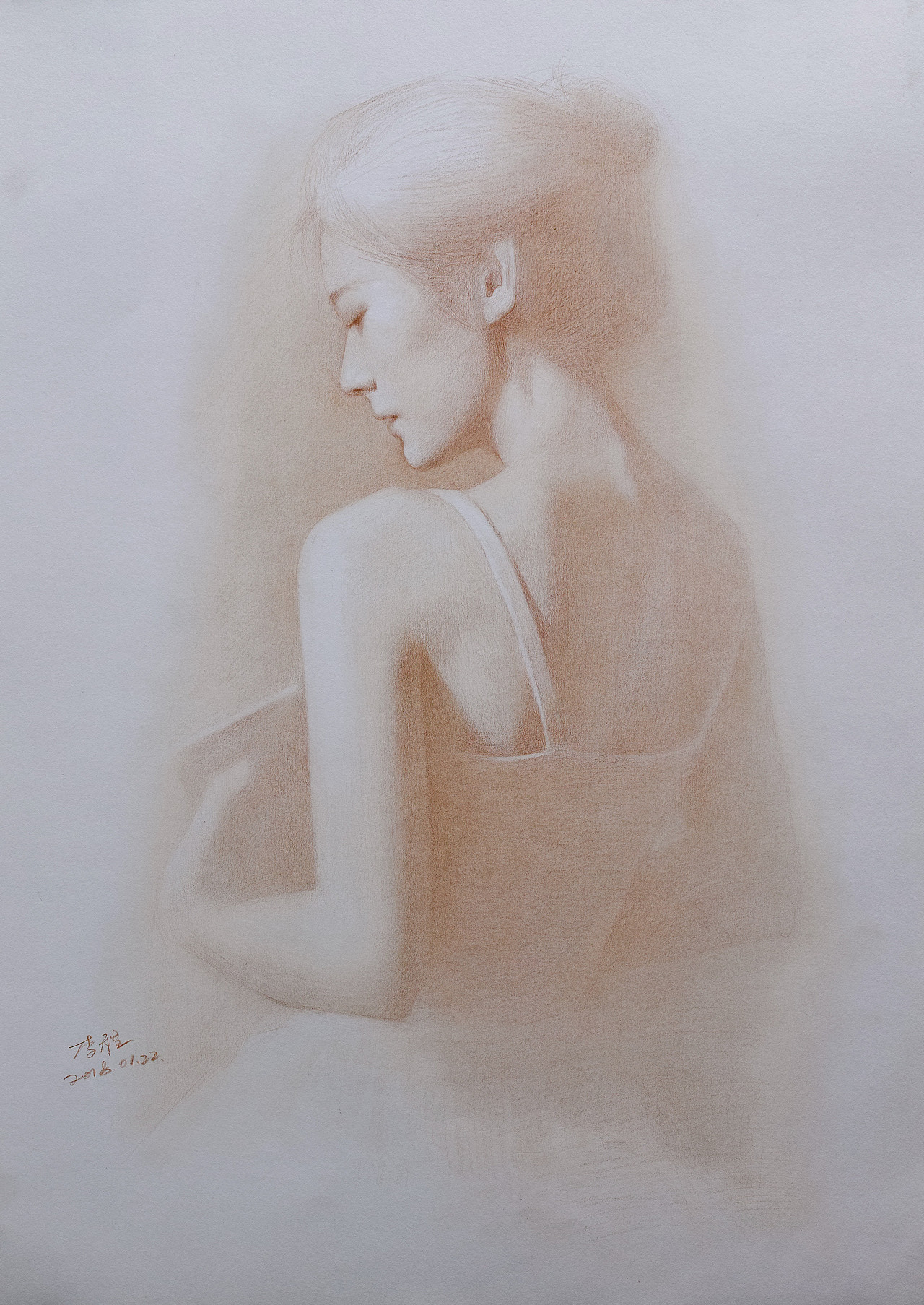 唯美素描人像|纯艺术|绘画|李程art_原创作品-站酷zcool