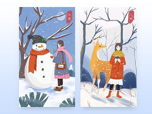  【系列插画】森林女孩24节气