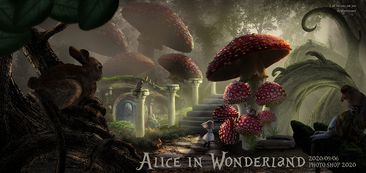 爱丽丝梦游仙境练习海报