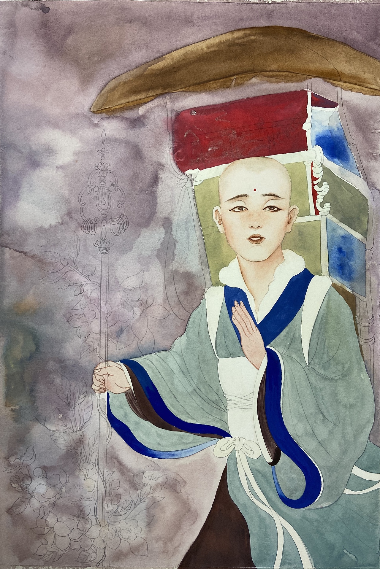 水彩玄奘