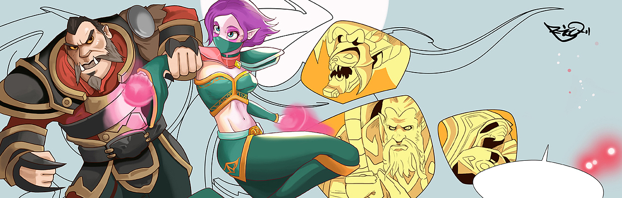 DOTA2与美漫的同人作品（图ZODI2ODU2OA==） - 艺术插画 - 站酷设计师RisQ原创素材 - 站酷ZCOOL