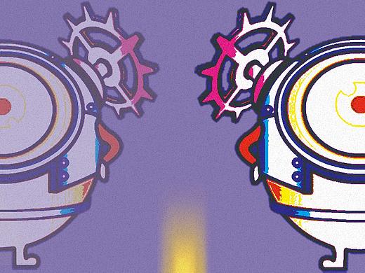 金木水火土卡通形象插画