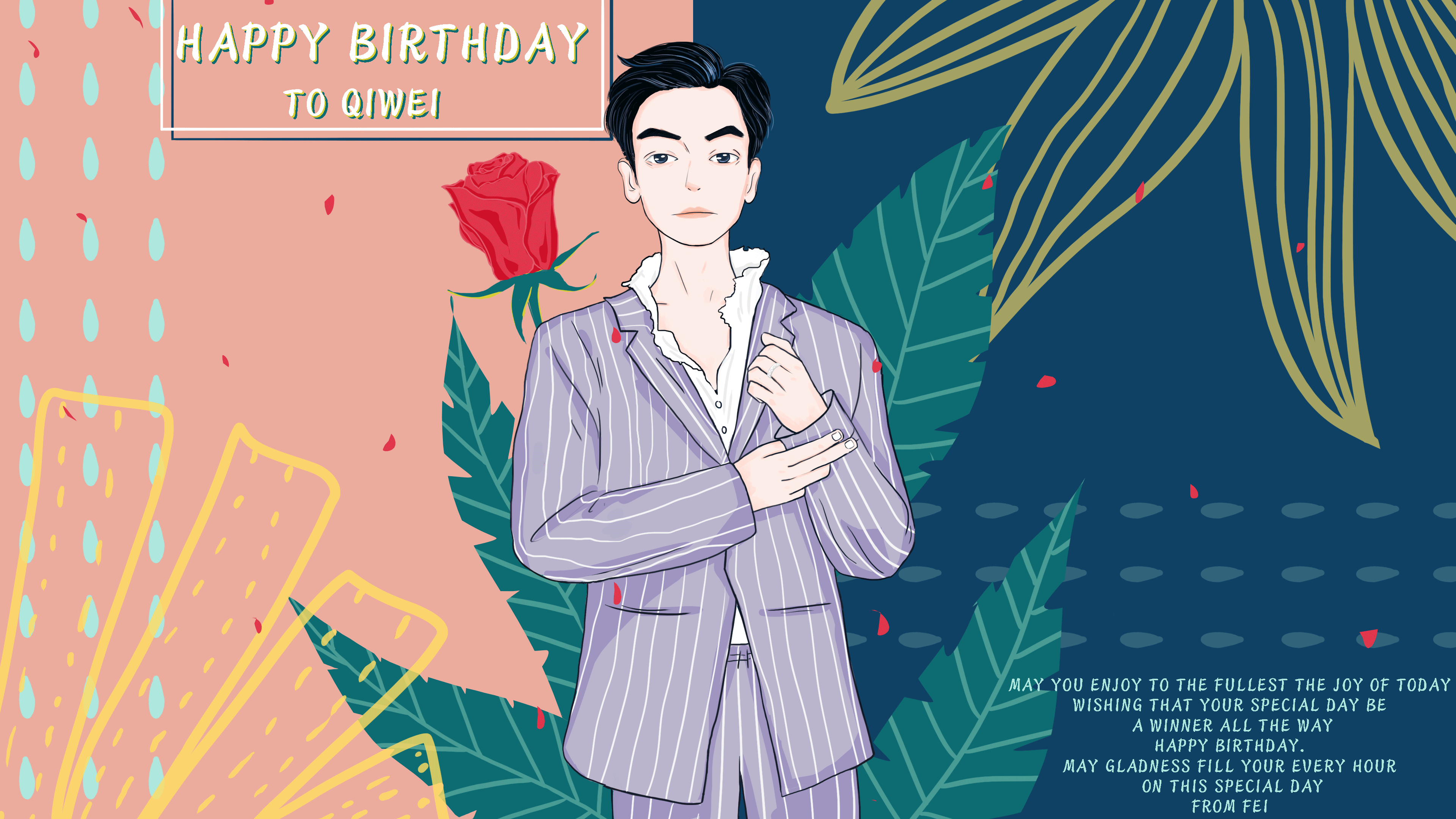 最近画男生都是这个风格 所以PO一张露个脸