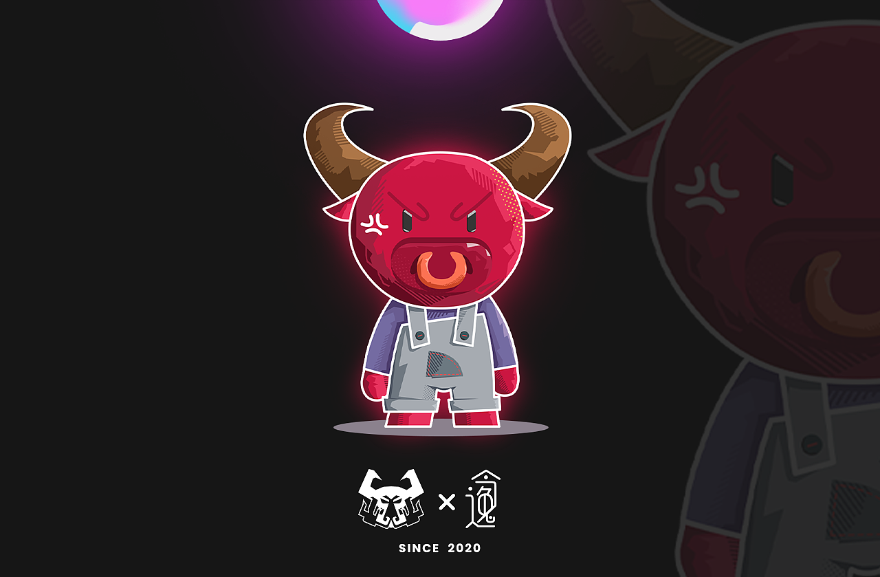 Angry Cattle受气牛卡通形象设计（图ZMjIxMjUwMTQ4） - IP形象 - 站酷设计师今逸原创素材 - 站酷ZCOOL