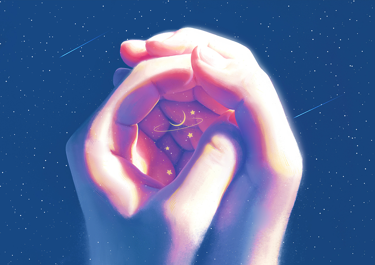 去宇宙了,回来给你带星星