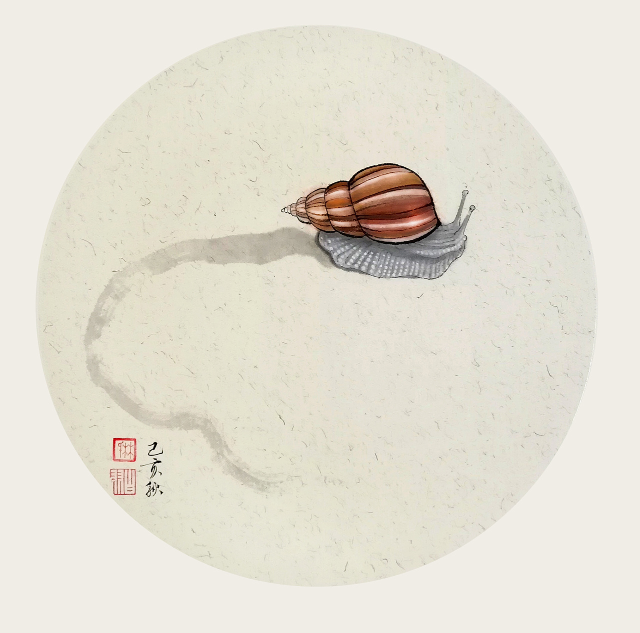 国画蜗牛寓意图片