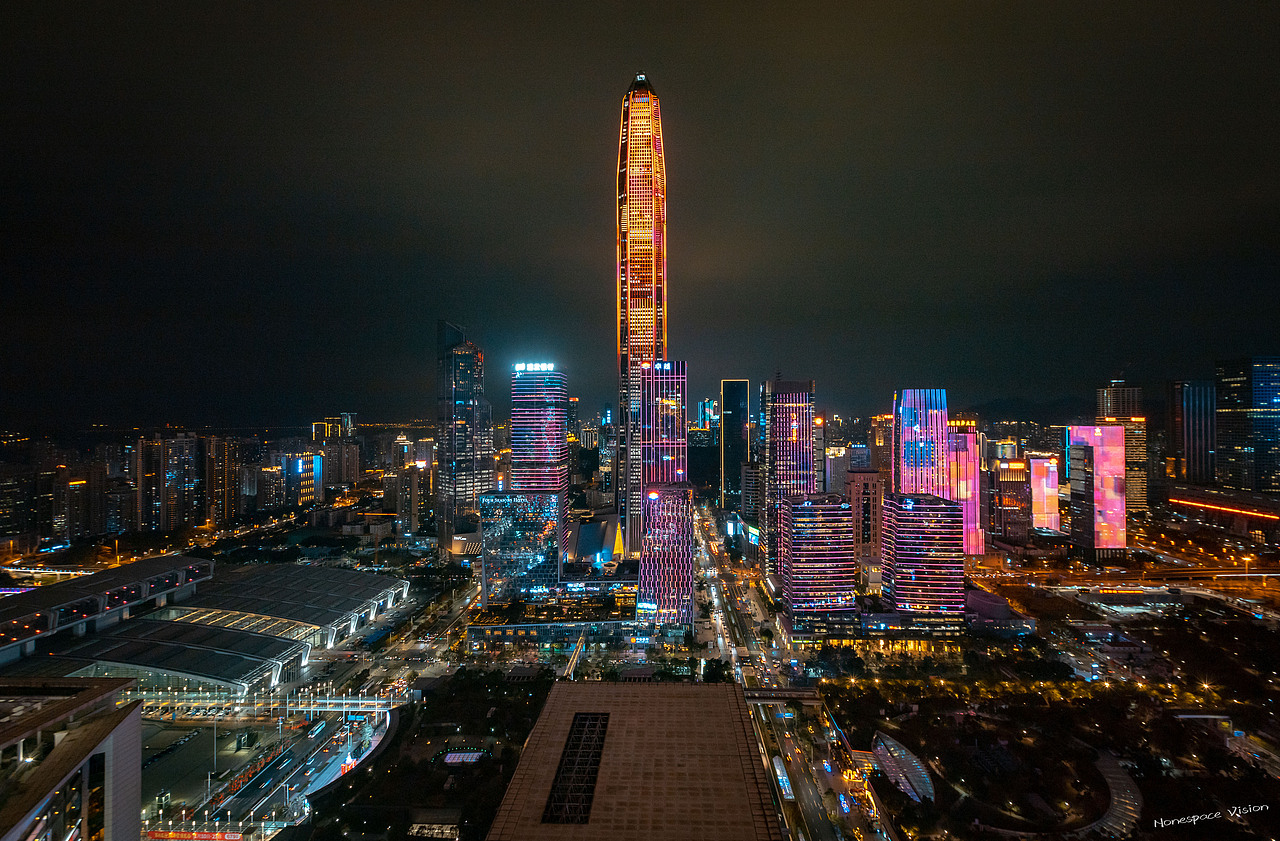 深圳平安大厦灯光秀（图ZMTk5MzQ1NDAw） - 环境/建筑摄影 - 站酷设计师廖和乐原创素材 - 站酷ZCOOL