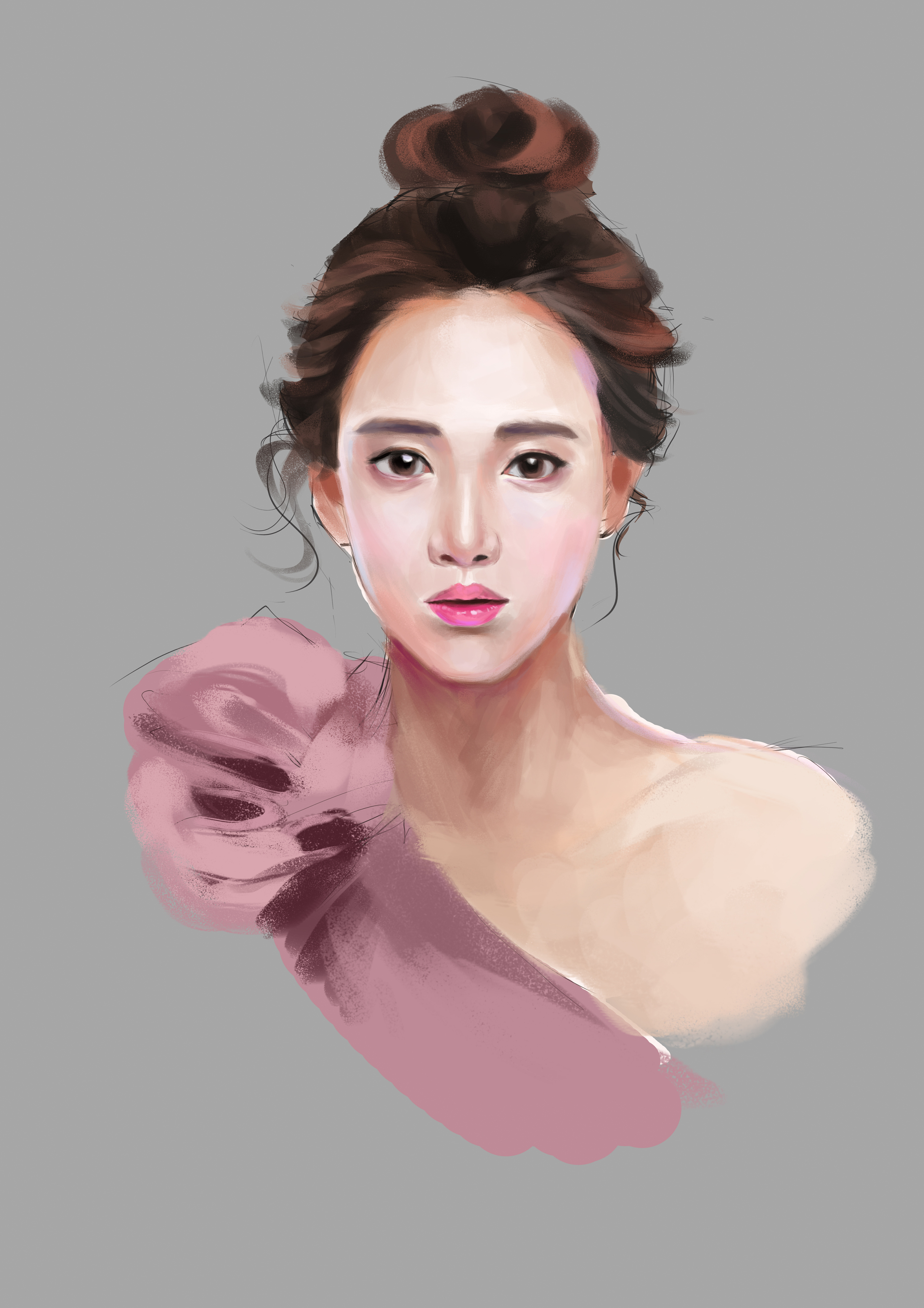 韩国美女临摹图