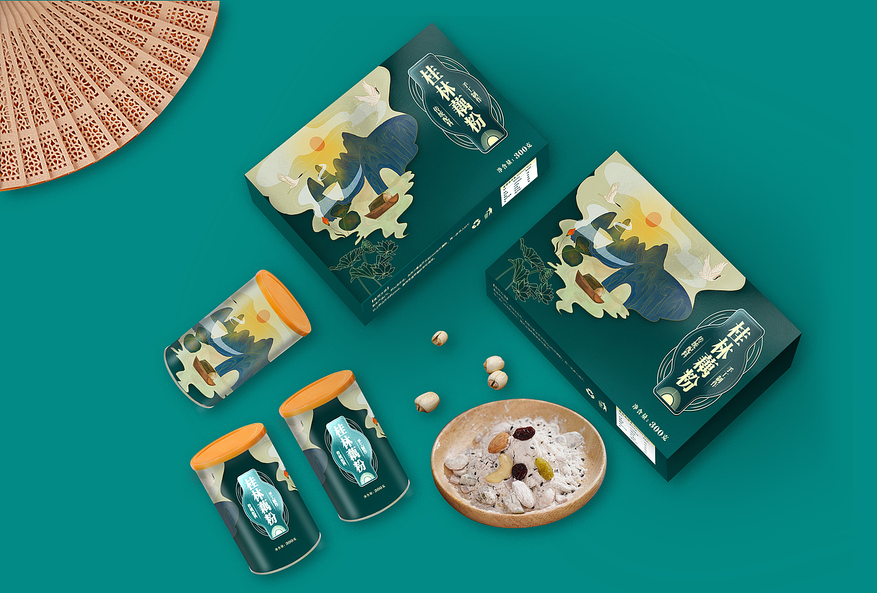 桂林藕粉（图ZMjY5MTc2NjUy） - 包装 - 站酷设计师夏瑾星辰原创素材 - 站酷ZCOOL