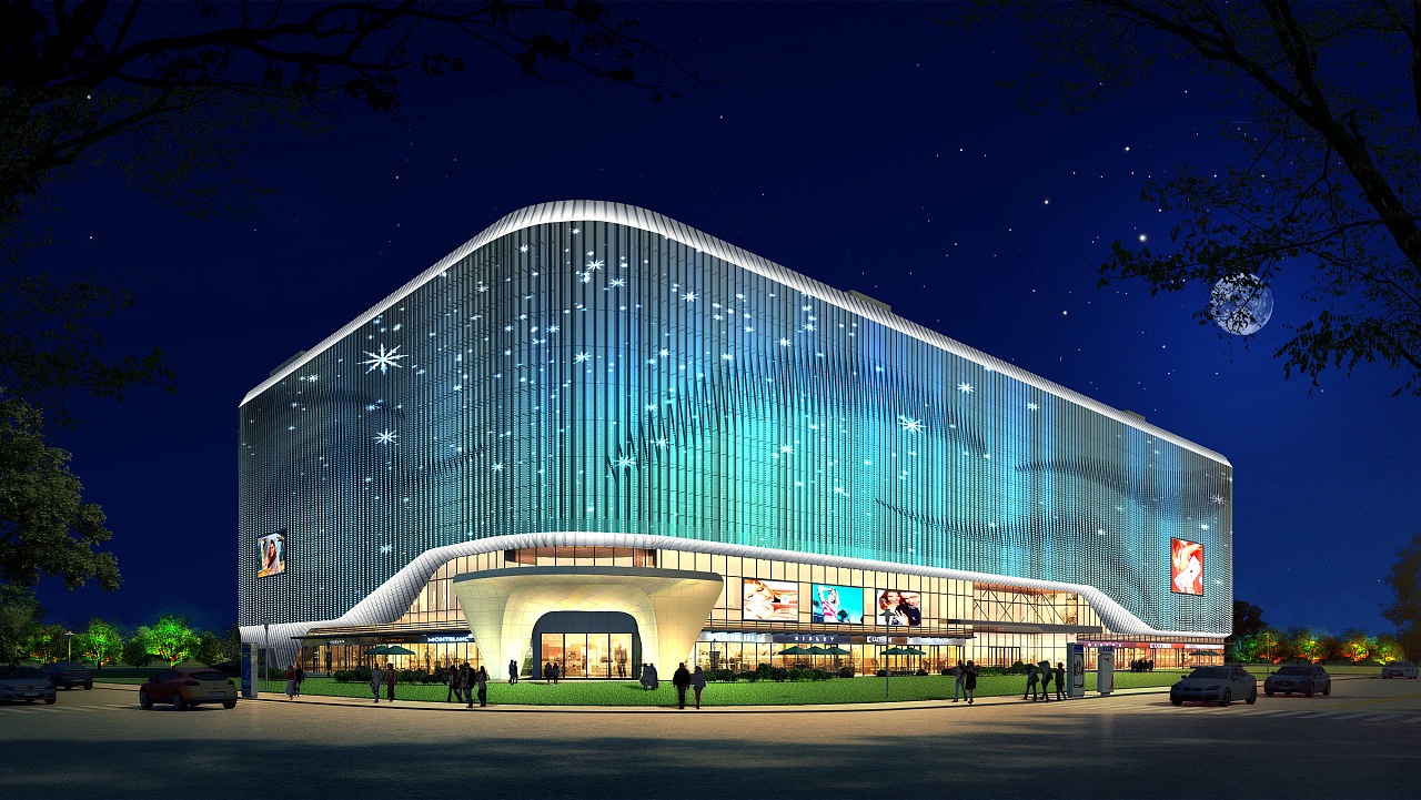 商业综合体亮化设计效果图