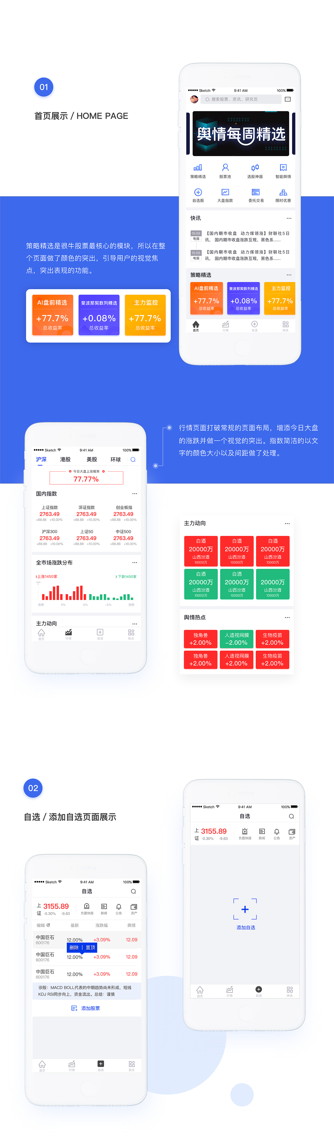 很牛股票UI设计（图ZMTE4NzgyMjg4） - APP界面 - 站酷设计师小呆瓜变大聪明原创素材 - 站酷ZCOOL
