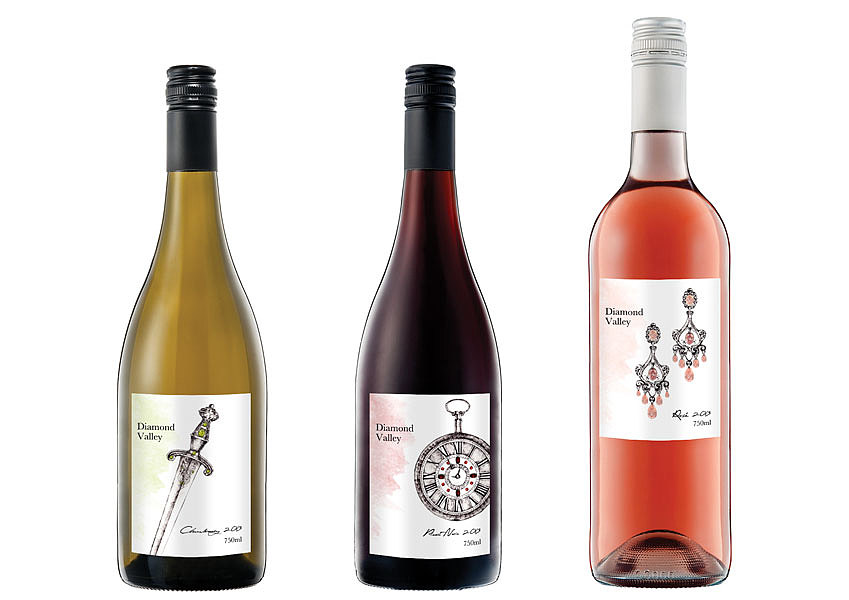 Wine Label-Diamond Valley（图ZNTkwMjcyNDg=） - 包装 - 站酷设计师椭椭原创素材 - 站酷ZCOOL