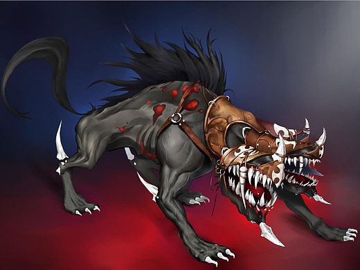 【我的作品我的画】17 三头地狱犬