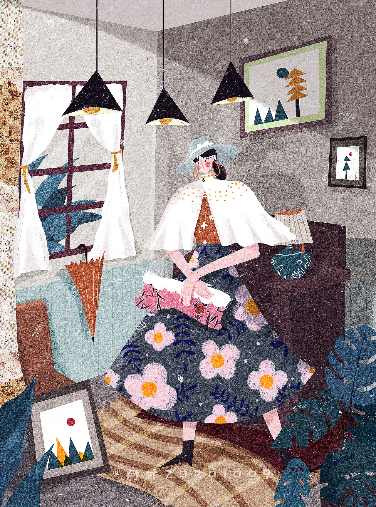 治愈系插画（图ZMjMxNzYwMDU2） - 创作习作 - 站酷设计师爱画画的阿甘原创素材 - 站酷ZCOOL