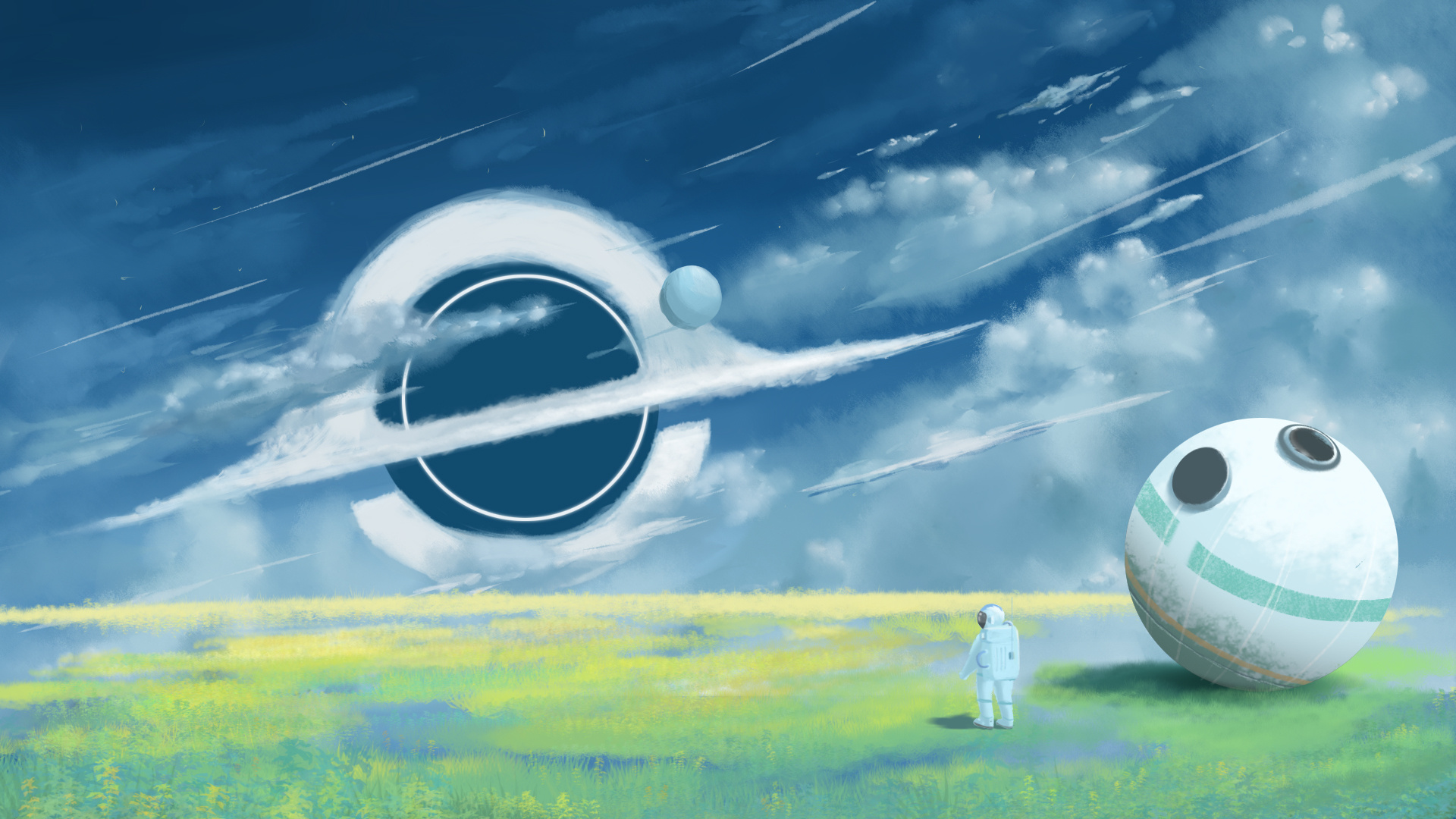 为了纪念人类史上首张黑洞照片面世而作的手绘创作|插画|插画习作