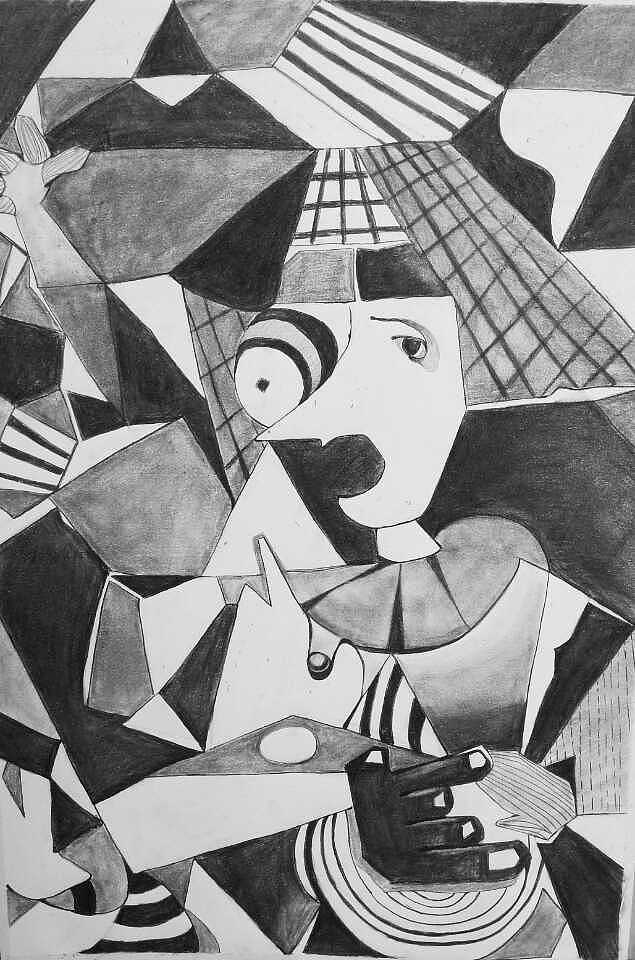 原创作品纯艺术绘画抽象素描毕加索原创设计艾麻嘿儿艾麻嘿儿创意素描