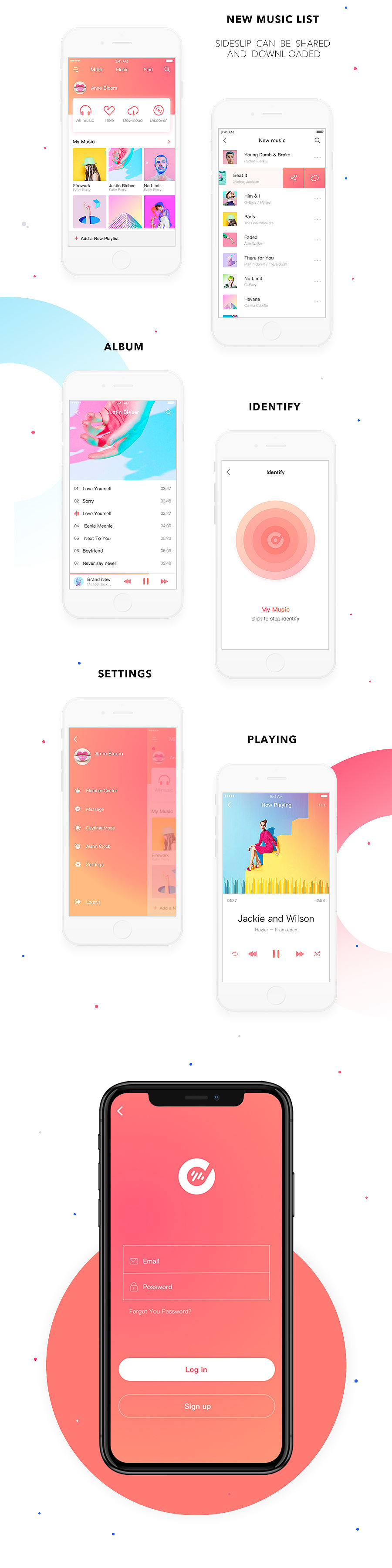 【原创作品】Pocket music音乐App 2.0 ，内附交互动效（图ZMTAyODkxNTUy） - 主题/皮肤 - 站酷设计师神奇的奇子原创素材 - 站酷ZCOOL