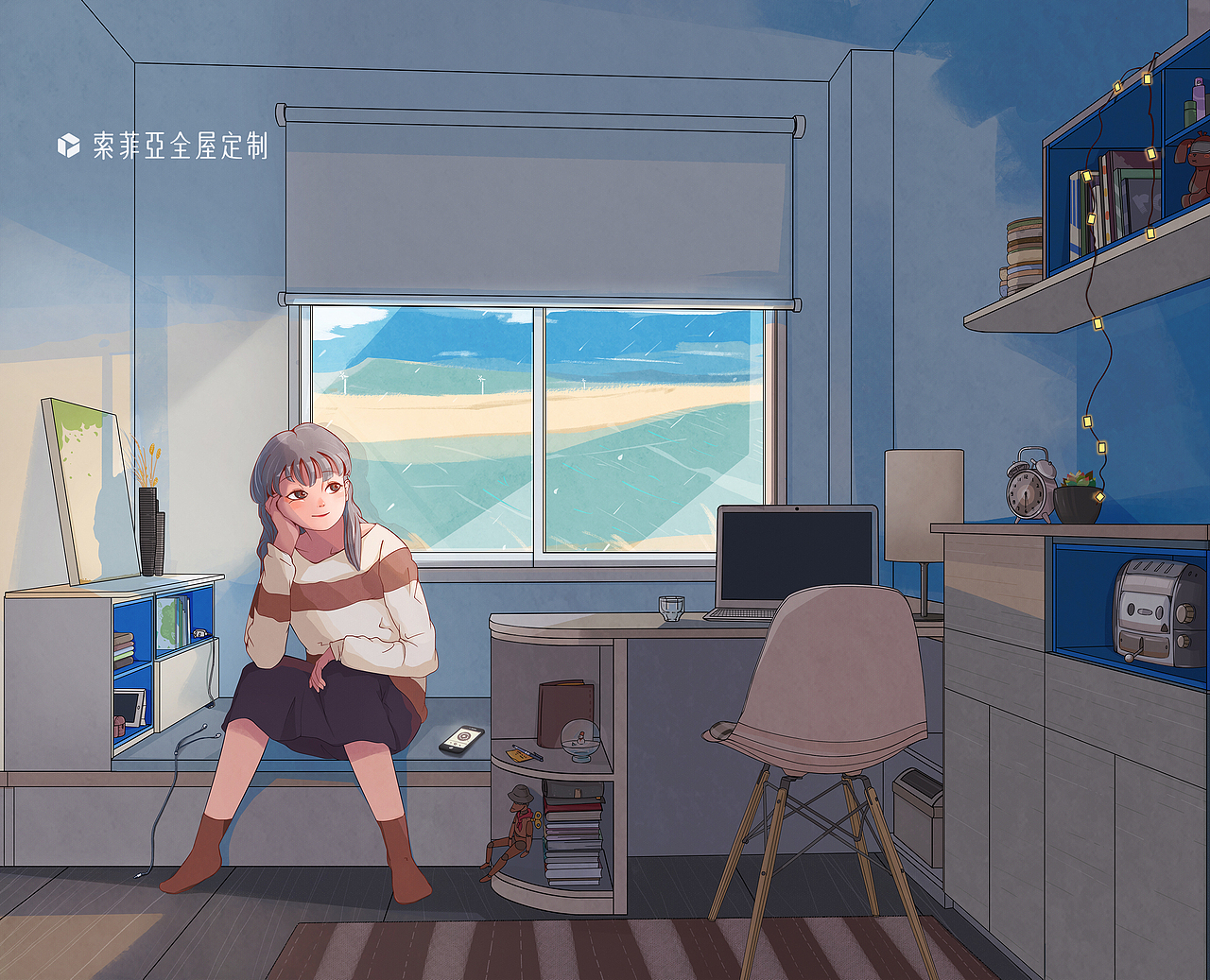 索菲亚家居插画（图ZMTkxNzc5OTUy） - 商业插画 - 站酷设计师野猪林原创素材 - 站酷ZCOOL