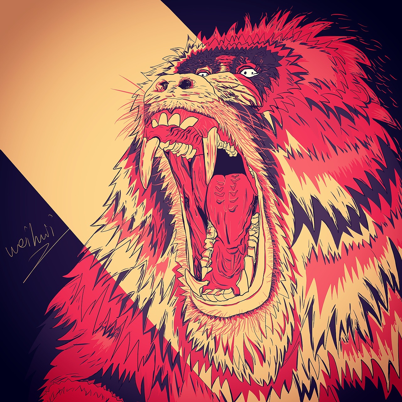 十二生肖画了3分之一,风格偏了