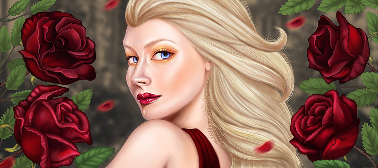 玫瑰美人（图ZMjE3NzU2NTQw） - 创作习作 - 站酷设计师AnneLeung原创素材 - 站酷ZCOOL