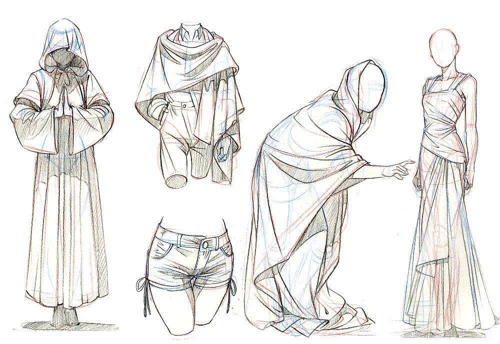 【春哥课堂】衣纹褶皱怎么画？（图ZMTM2OTA5ODM2） - 创作习作 - 站酷设计师画画的春哥原创素材 - 站酷ZCOOL