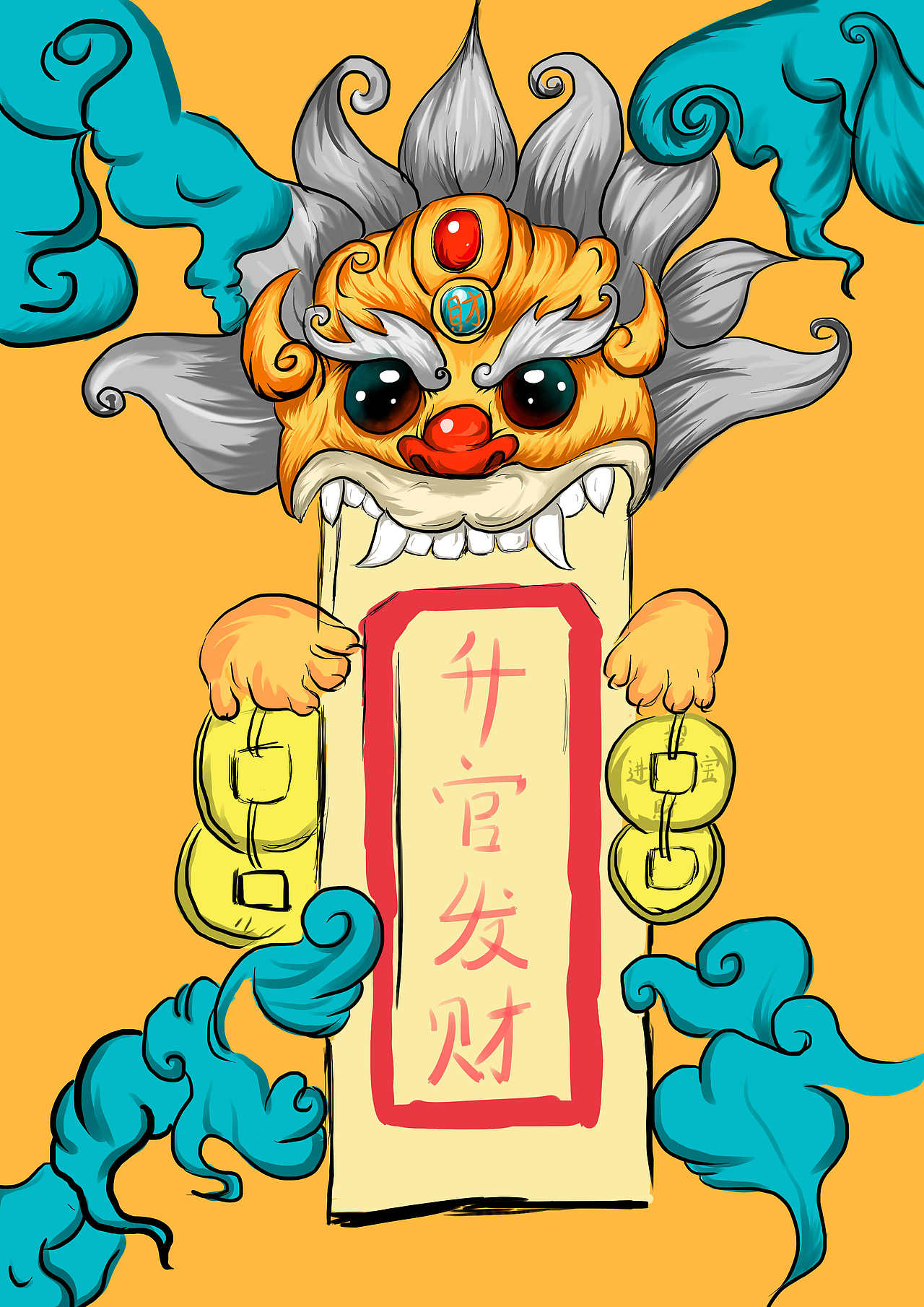 狮子|平面|图案|子楠zn_临摹作品-站酷zcool