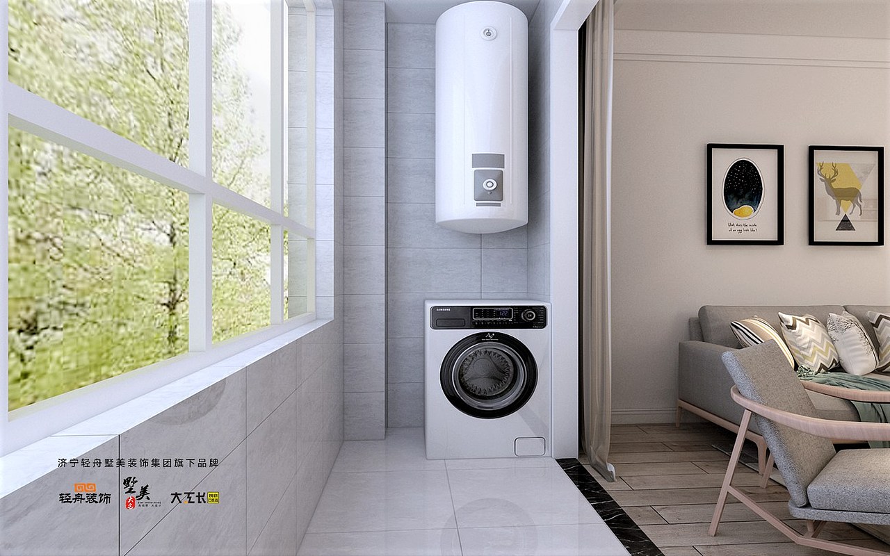 济宁鲁商运河公馆23号楼89平米北欧风格装修设计方案