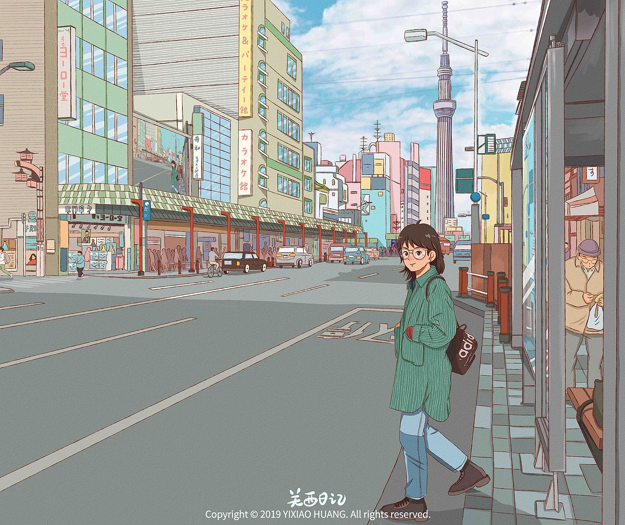 关西日记（图ZMTcxMDY1MTM2） - 艺术插画 - 站酷设计师YIXIAO_原创素材 - 站酷ZCOOL