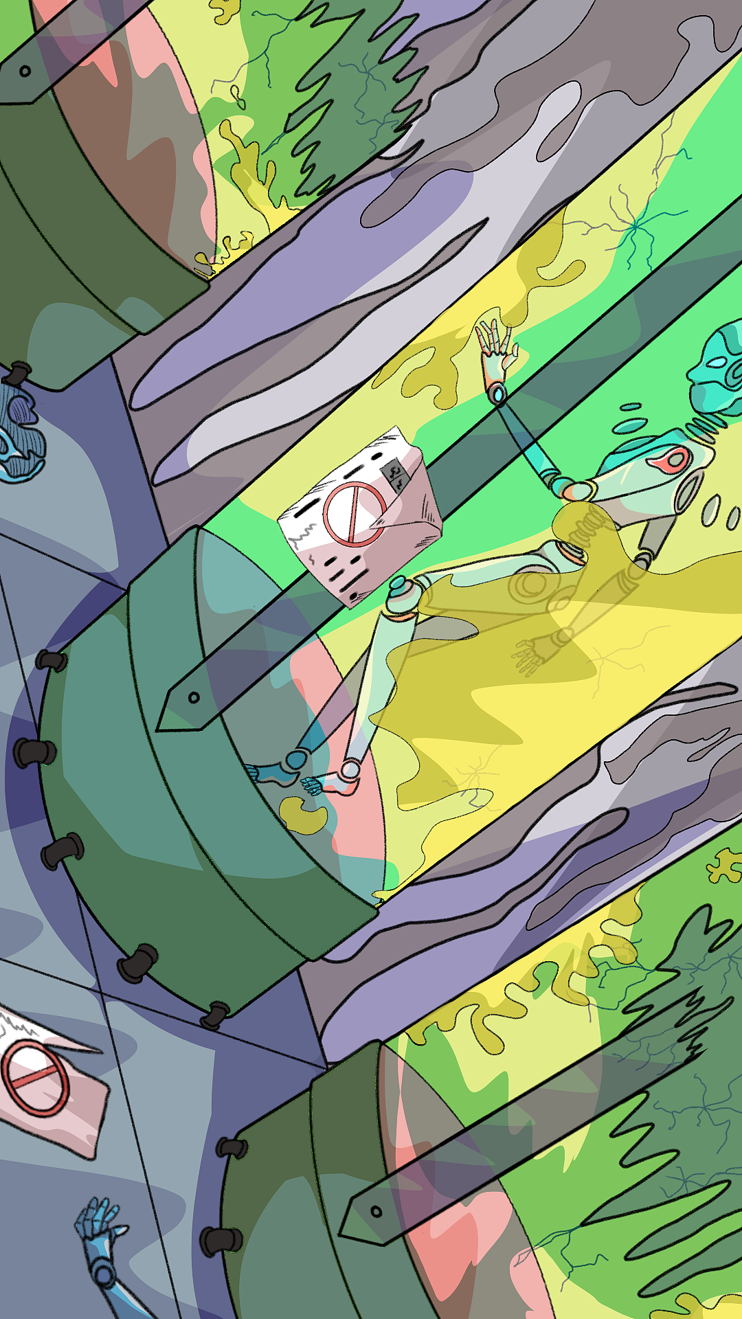 未来人工智能插画